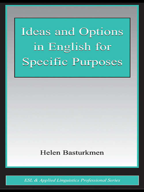 Book cover of Ideas and Options in English for Specific Purposes (ESL & Applied Linguistics Professional Series)