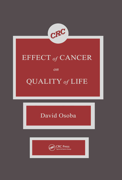 Book cover of Effect of Cancer On Quality of Life