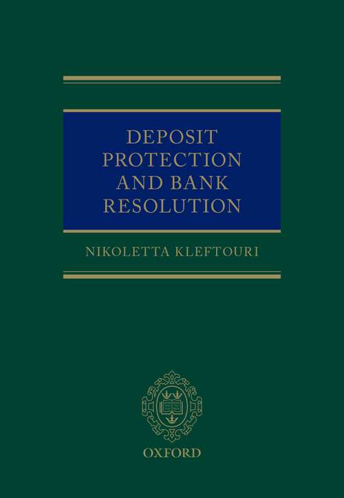 Book cover of Deposit Protection and Bank Resolution