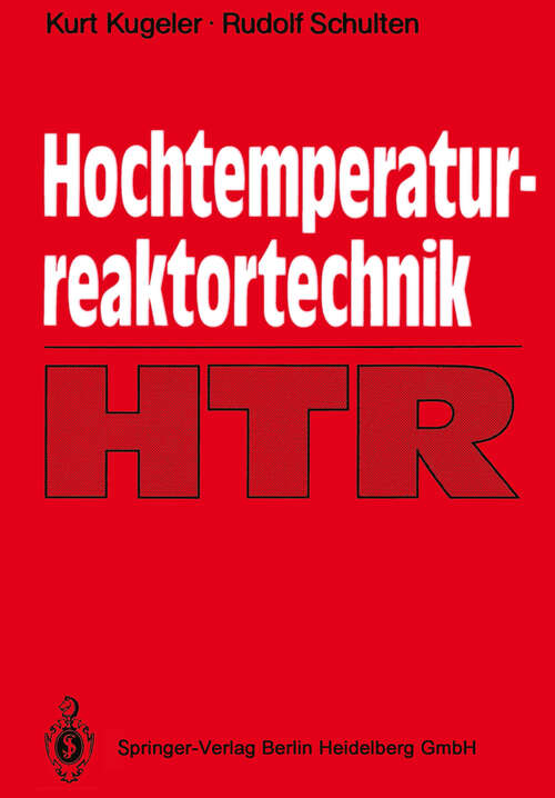 Book cover of Hochtemperaturreaktortechnik (1989)