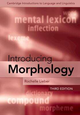 Book cover of Introducing Morphology (PDF) ((3rd editon)) (Cambridge Introductions To Language And Linguistics Ser.)