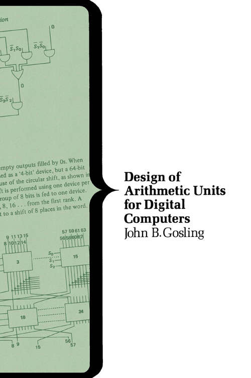 Book cover of Design of Arithmetic Units for Digital Computers: (pdf) (1st ed. 1980)