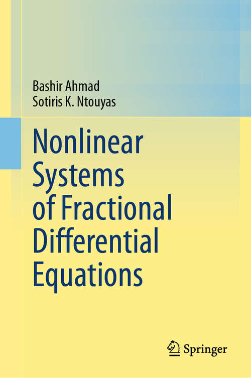 Book cover of Nonlinear Systems of Fractional Differential Equations (2024)