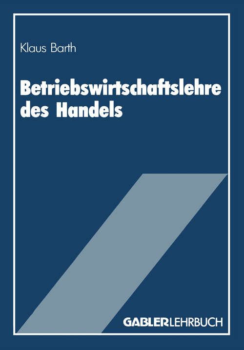Book cover of Betriebswirtschaftslehre des Handels (1988)