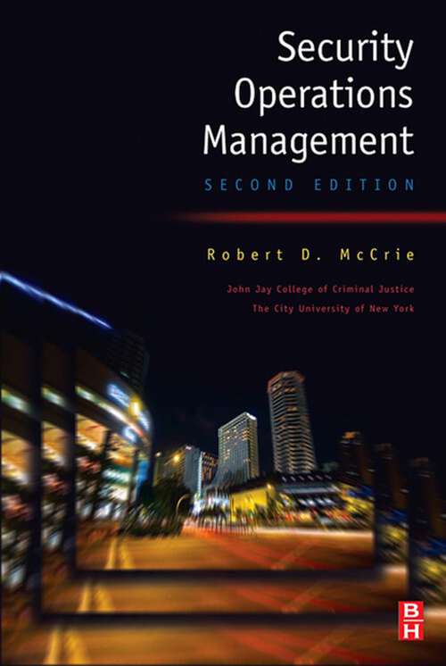 Book cover of Security Operations Management (2)