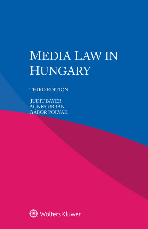 Book cover of Media law in Hungary (3)