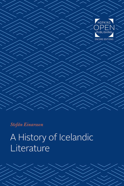 Book cover of A History of Icelandic Literature