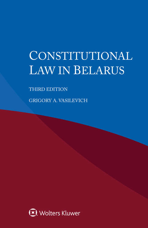 Book cover of Constitutional law in Belarus (3)