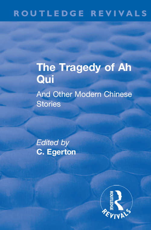 Book cover of Revival: And Other Modern Chinese Stories (Routledge Revivals)