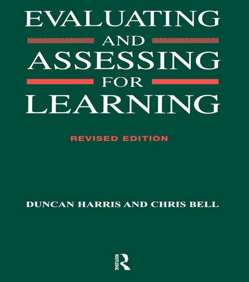 Book cover of Evaluating and Assessing for Learning