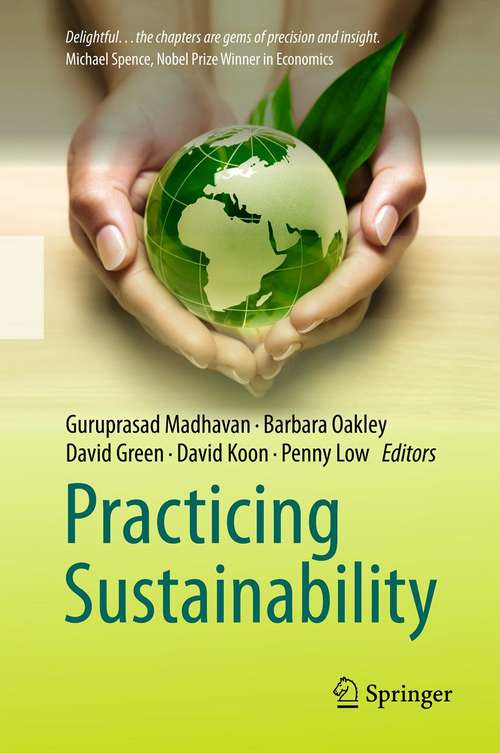 Book cover of Practicing Sustainability (2013)