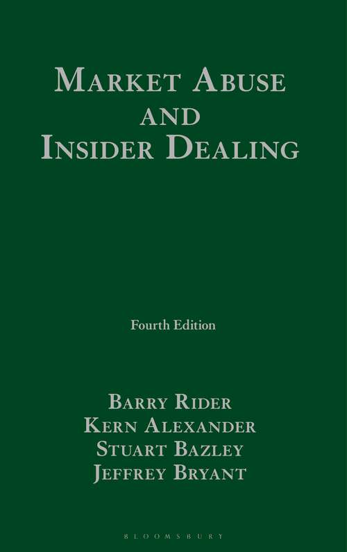 Book cover of Market Abuse and Insider Dealing