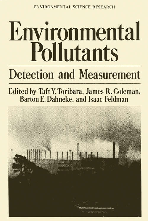 Book cover of Environmental Pollutants: Detection and Measurement (1978) (Environmental Science Research #13)