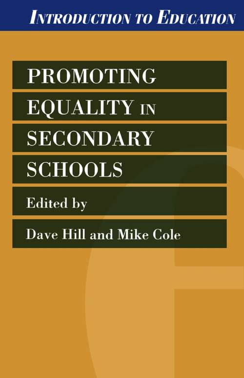 Book cover of Promoting Equality in Secondary Schools