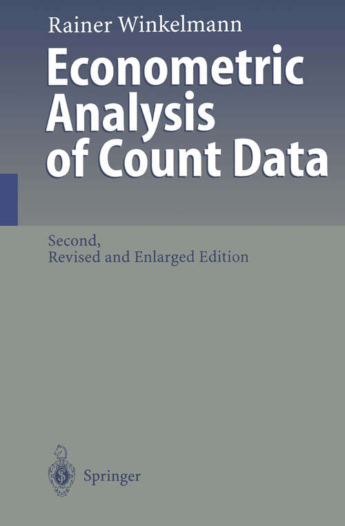 Book cover of Econometric Analysis of Count Data (2nd ed. 1997)