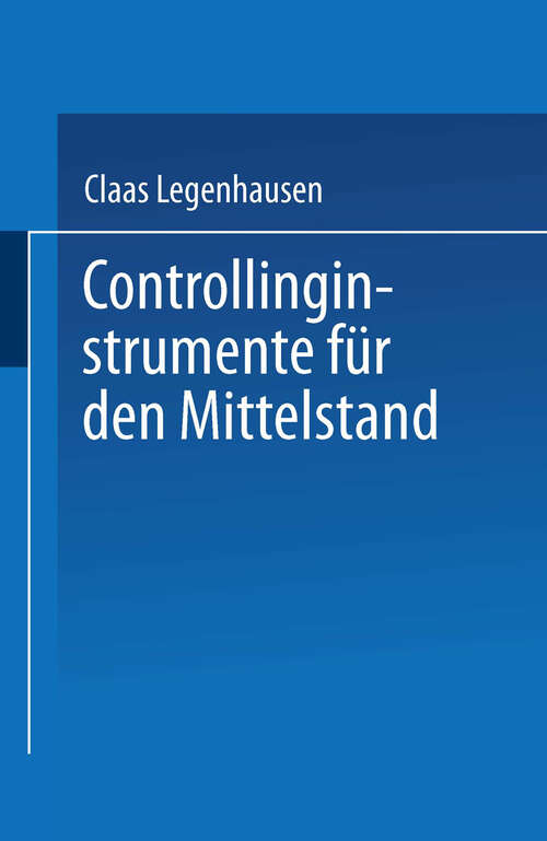 Book cover of Controllinginstrumente für den Mittelstand (1998)