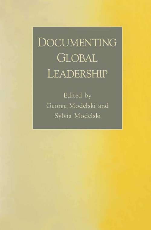 Book cover of Documenting Global Leadership (1st ed. 1988)