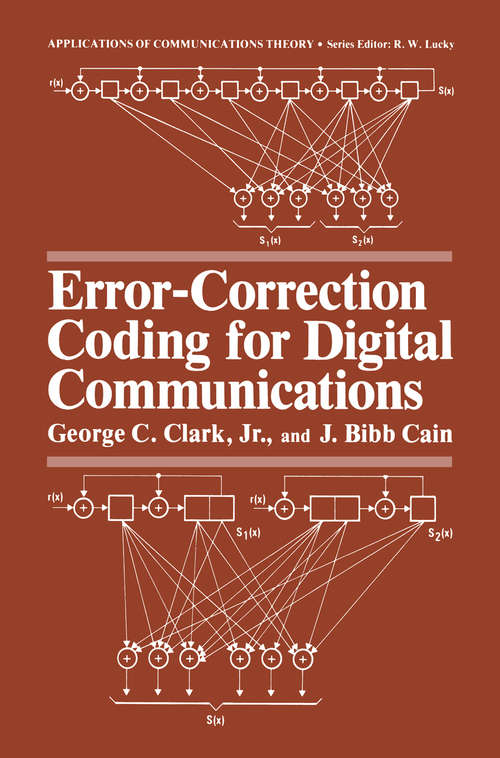 Book cover of Error-Correction Coding for Digital Communications (1981) (Applications of Communications Theory)