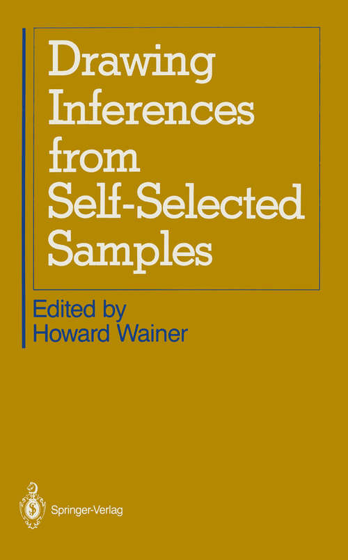 Book cover of Drawing Inferences from Self-Selected Samples (1986)