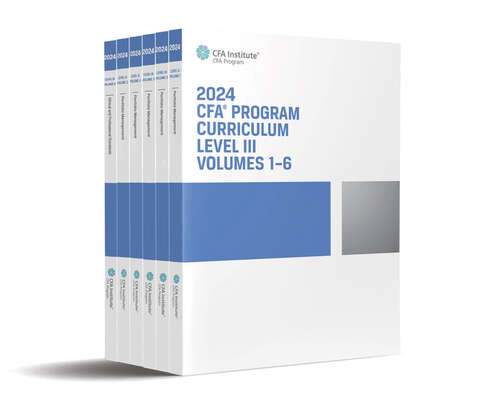 Book cover of 2024 CFA Program Curriculum Level III Box Set