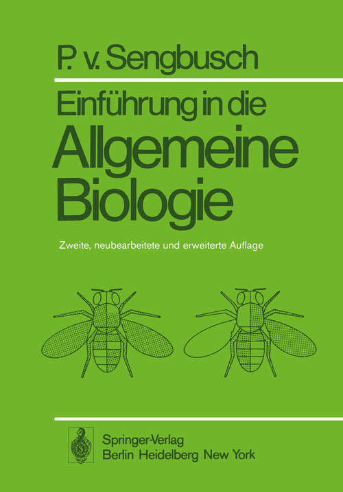 Book cover of Einführung in die Allgemeine Biologie (2. Aufl. 1977)
