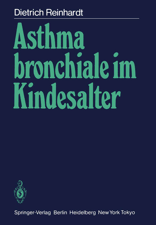 Book cover of Asthma bronchiale im Kindesalter (1985)