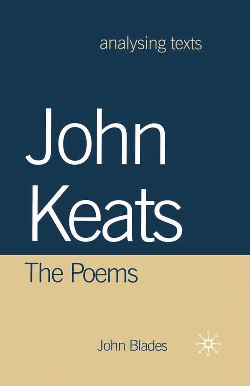 Book cover of John Keats (Analysing Texts)