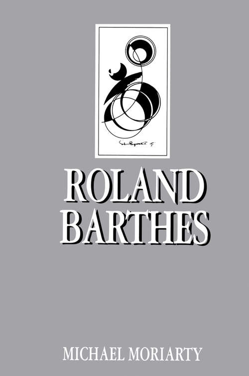 Book cover of Roland Barthes (Key Contemporary Thinkers)