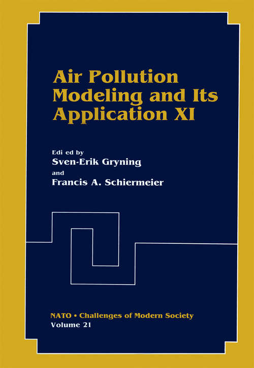 Book cover of Air Pollution Modeling and Its Application XI (1996) (Nato Challenges of Modern Society #21)