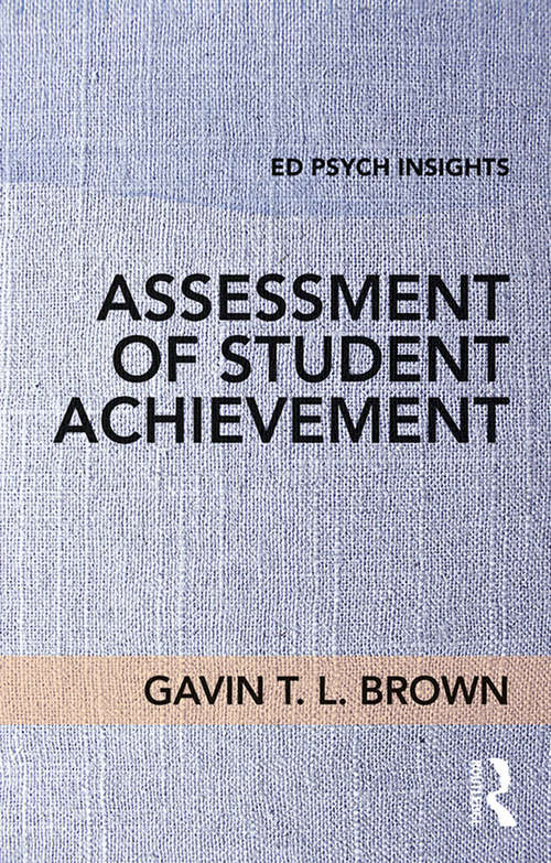 Book cover of Assessment of Student Achievement (Ed Psych Insights)