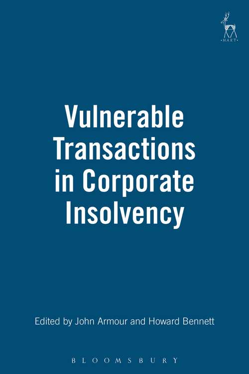 Book cover of Vulnerable Transactions in Corporate Insolvency