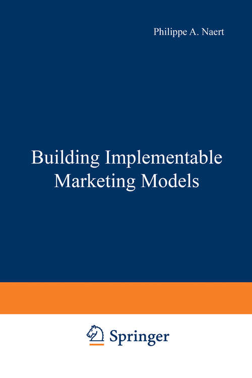 Book cover of Building Implementable Marketing Models (1978)