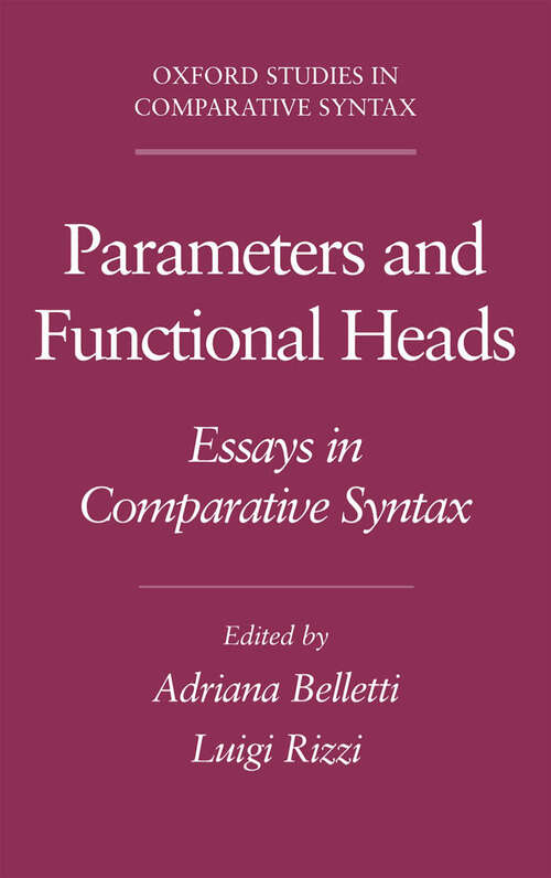 Book cover of Parameters And Functional Heads: Essays In Comparative Syntax