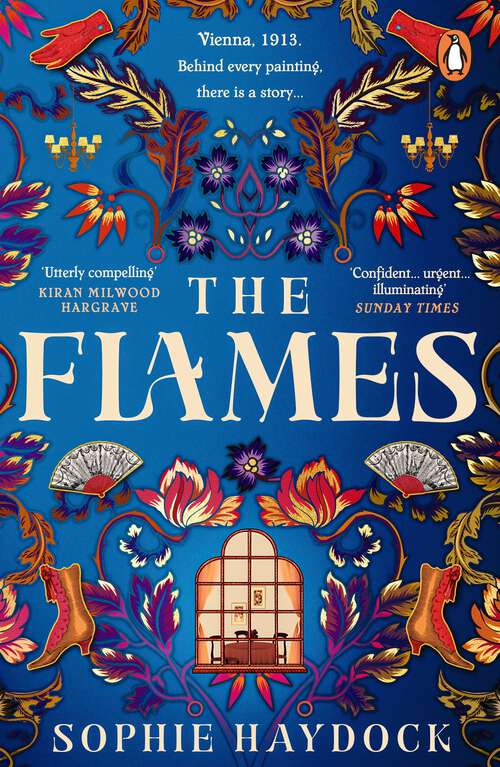 Book cover of The Flames: A gripping historical novel set in 1900s Vienna, featuring four fiery women