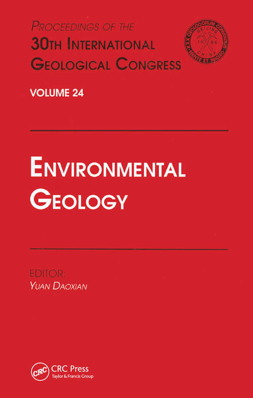 Book cover of Environmental Geology: Proceedings of the 30th International Geological Congress, Volume 24