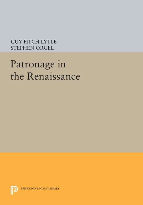 Book cover of Patronage in the Renaissance