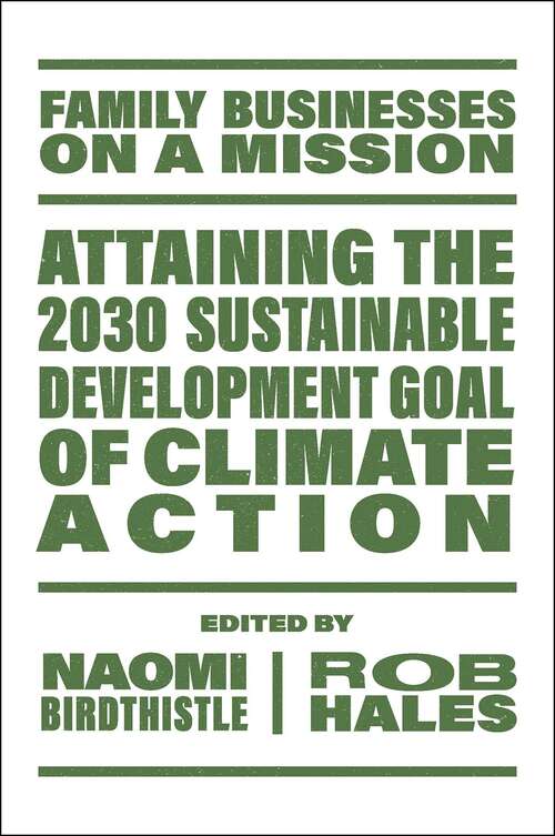 Book cover of Attaining the 2030 Sustainable Development Goal of Climate Action (Family Businesses on a Mission)