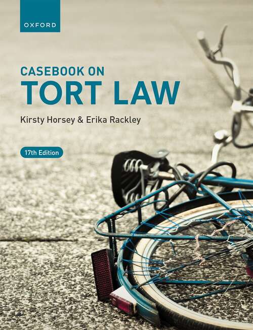 Book cover of Casebook on Tort Law