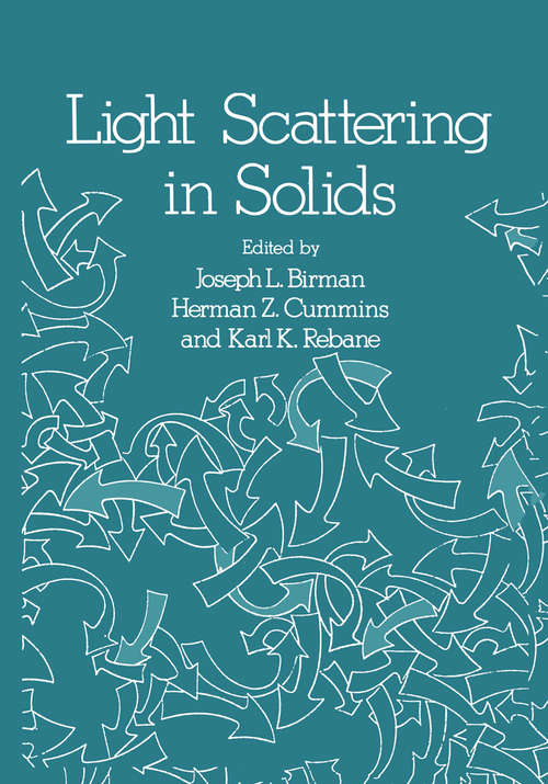 Book cover of Light Scattering in Solids: Proceedings of the Second Joint USA-USSR Symposium (1979)