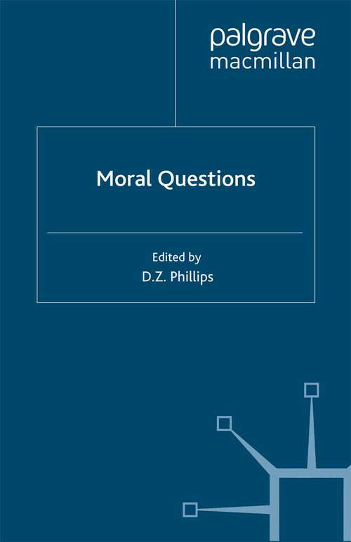 Book cover of Moral Questions: by Rush Rhees (1999) (Swansea Studies in Philosophy)