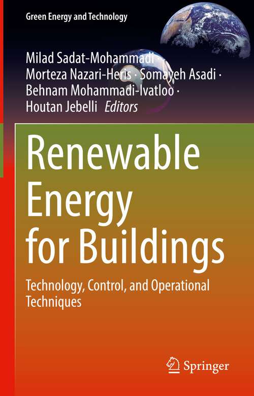 Book cover of Renewable Energy for Buildings: Technology, Control, and Operational Techniques (1st ed. 2022) (Green Energy and Technology)