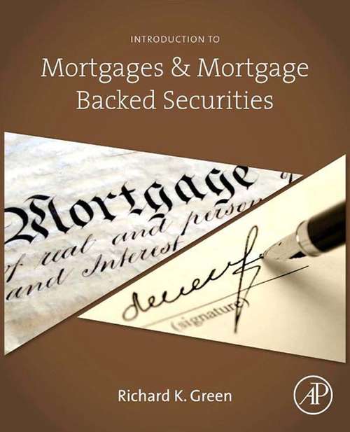 Book cover of Introduction to Mortgages and Mortgage Backed Securities