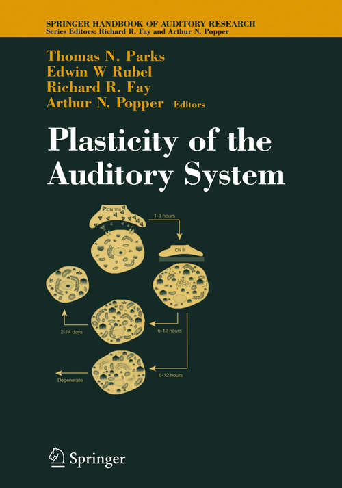Book cover of Plasticity of the Auditory System (2004) (Springer Handbook of Auditory Research #23)