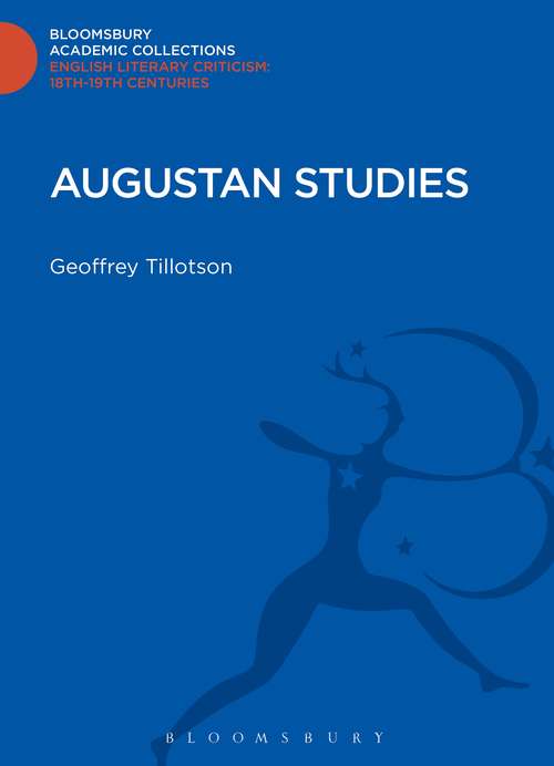 Book cover of Augustan Studies (Bloomsbury Academic Collections: English Literary Criticism)