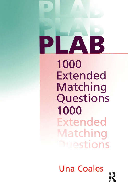 Book cover of PLAB: 1000 Extended Matching Questions