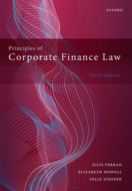 Book cover of Principles of Corporate Finance Law (3)