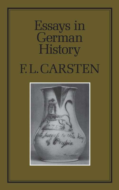 Book cover of Essays in German History