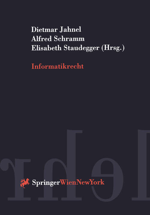 Book cover of Informatikrecht (2000) (Springers Kurzlehrbücher der Rechtswissenschaft)