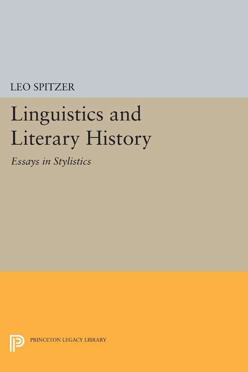 Book cover of Linguistics and Literary History: Essays in Stylistics