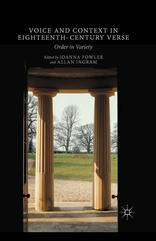 Book cover of Voice and Context in Eighteenth-Century Verse: Order in Variety (1st ed. 2015)